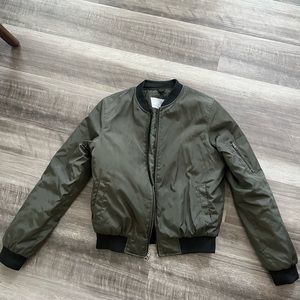 Green bomber jacket